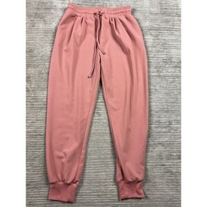 Revamped Pants Joggers Women Large Pink Pull On Drawstring Athletic Drawstring